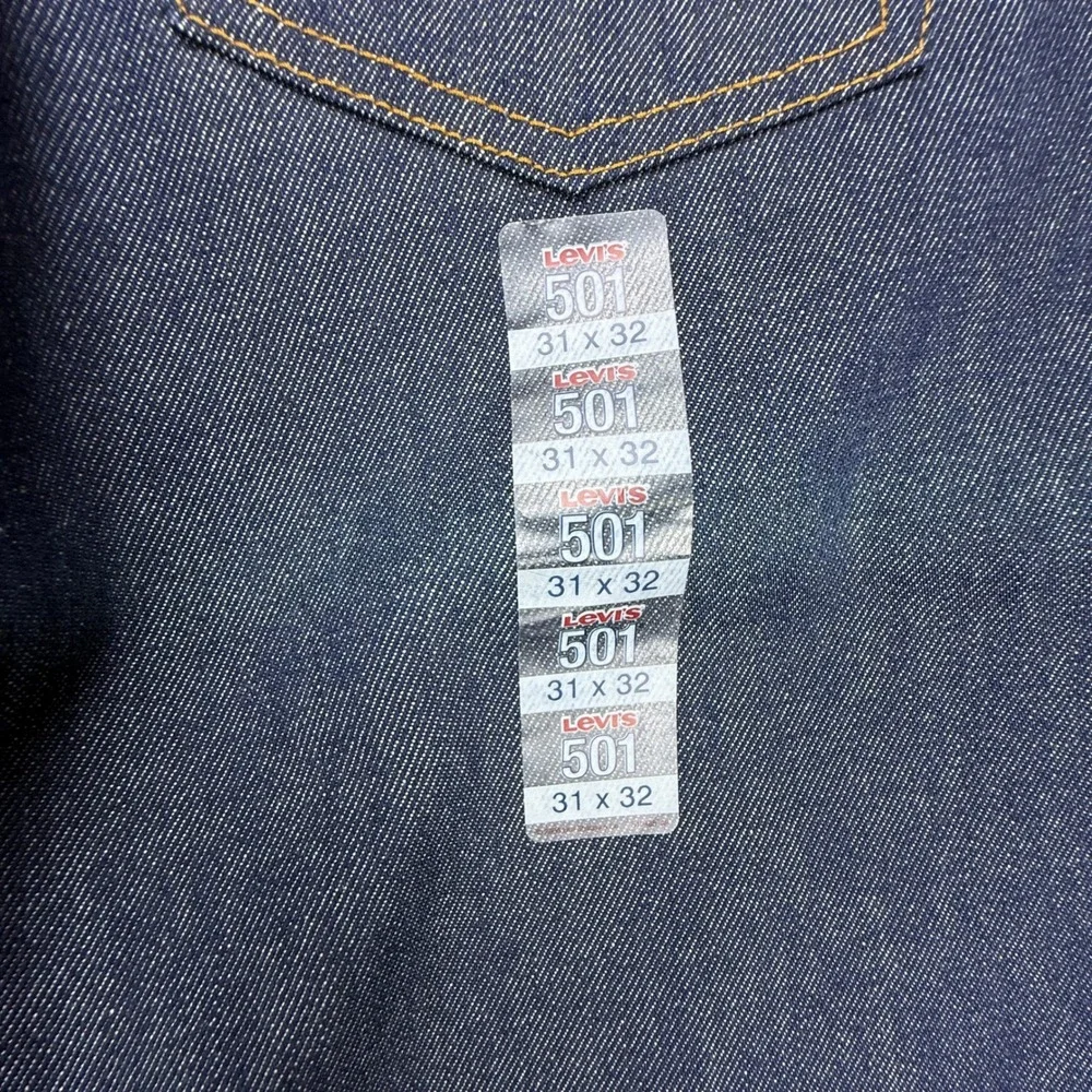 Levis 501 Original Fit Shrink-To-Fit Indigo Rigid Jeans 31x32 005010000 Mens